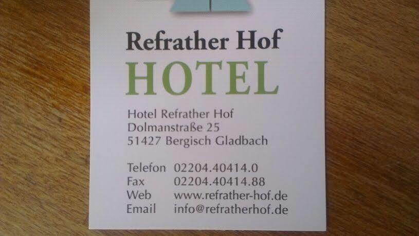 Hotel Refrather Hof Bergisch Gladbach Kültér fotó